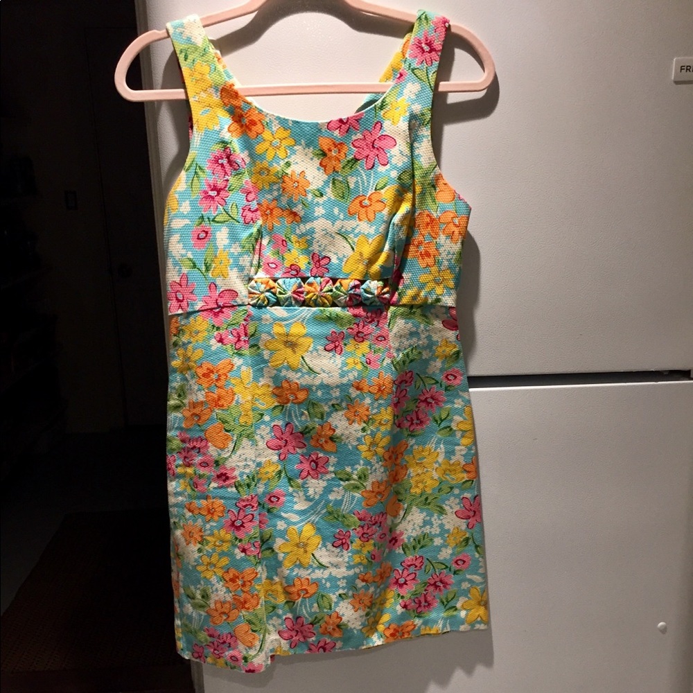 Cute floral vintage preppy sundress 60’s style 6P